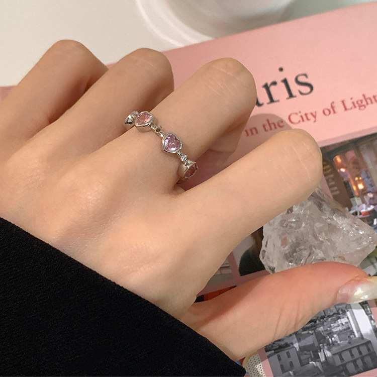 925 Silver Pink Zircon H