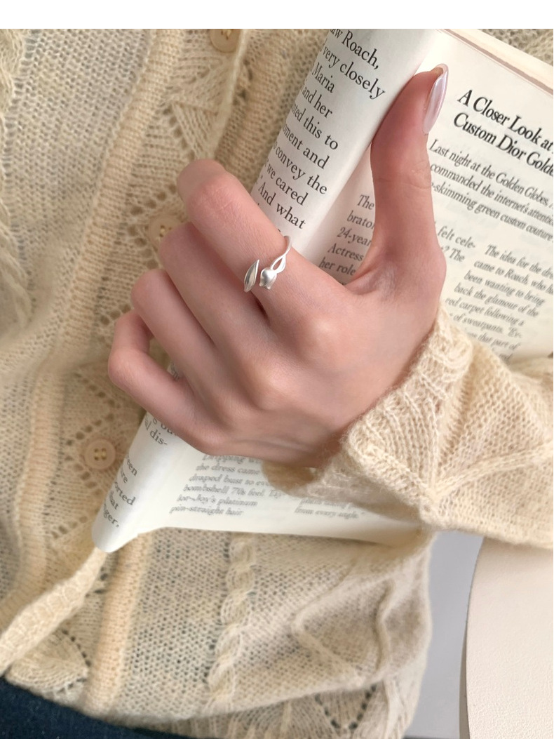 S925 Matte Tulip Flower 